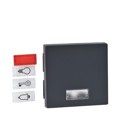 MTN433814 Kryt spínače s otvorem pro popisek, System M, antracit, Schneider Electric