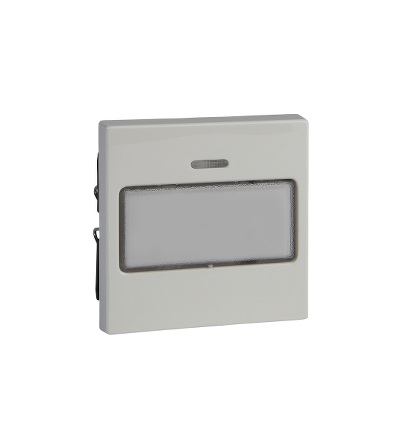 MTN434719 Kryt spínače s popisovým polem a průzorem, System M, polar, Schneider Electric