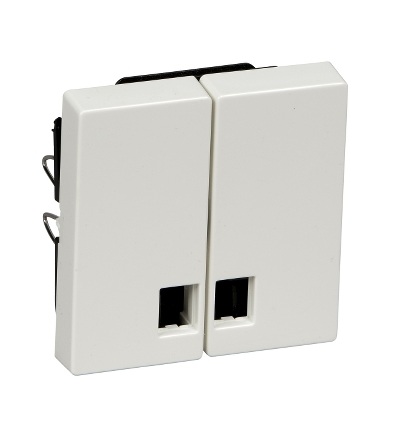 MTN438519 Kryt spínače dělený s otvory pro popisek, System M, polar, Schneider Electric