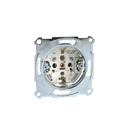 MTN2001-0000 Mechanismus zásuvky bez zemnícího kontaktu, šroubové svorky, Schneider Electric