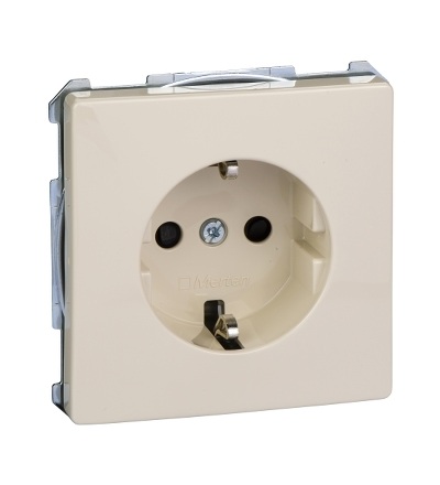 MTN2300-4044 Zásuvka 250V/16A s bočními zemnícími kontakty, S-Design, white cream, Schneider Electric