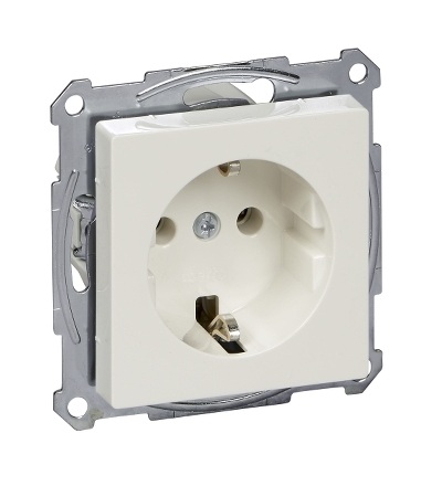 MTN2301-0319 Zásuvka 250V/16A s bočními zemnícími kontakty, System M, polar, Schneider Electric