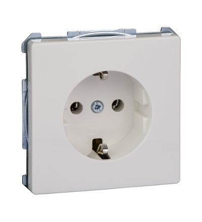MTN2301-4019 Zásuvka 250V/16A s bočními zemnícími kontakty, S-Design, polar, Schneider Electric