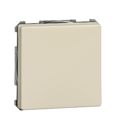 MTN2310-4044 Zásuvka 250V/16A s bočními zemnícími kontakty, s víčkem, S-Design, white cream, Schneider Electric