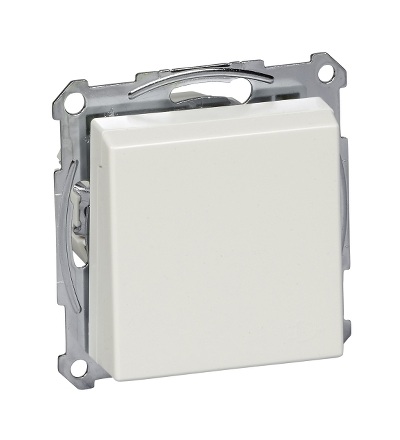 MTN2311-0319 SCHUKO zásuvka 2P+E, 16A, bezšroubová, polar white, System M, s klapkou IP20, Schneider Electric