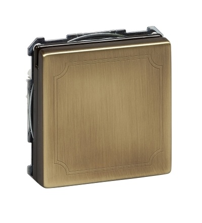 MTN2311-4143 SCHUKO zásuvka 2P+E, 16A, bezšroubová, antique brass, System M, s klapkou IP20, Schneider Electric