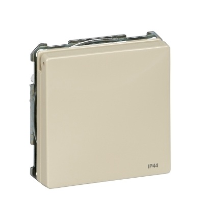MTN2314-4044 Zásuvka 250V/16A s bočními zemnícími kontakty, s víčkem IP44, S-Design, white cream, Schneider Electric