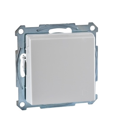 MTN2510-0319 Zásuvka 2P+E, 16A, 250V, bezšroubová, s krytkou, polar, System M, Schneider Electric