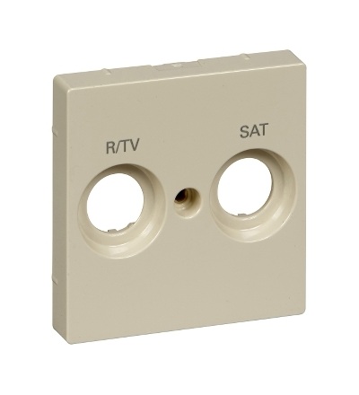 MTN299844 Centrální deska označená R/TV+SAT pro anténní zásuvku, System M, white cream, Schneider Electric