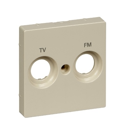 MTN299944 Centrální deska označená FM+TV pro anténní zásuvku, white cream, System-M, Schneider Electric
