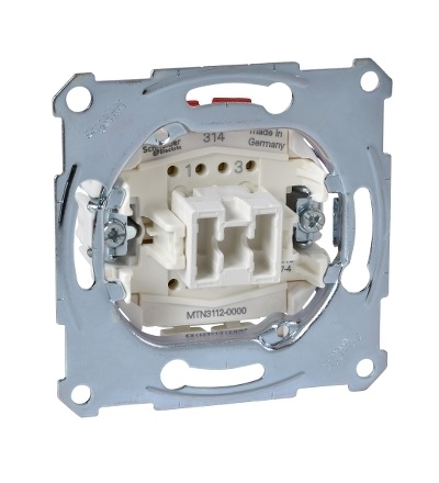MTN3112-0000 Mechanismus spínače dvojpólového ř. 2, 10A, Schneider Electric