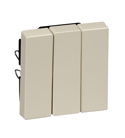MTN312644 Kryt spínače trojnásobného, System M, white cream, Schneider Electric