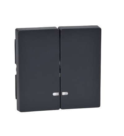 MTN3420-0414 Kryt spínače dělený s průzory, System M, antracit, Schneider Electric