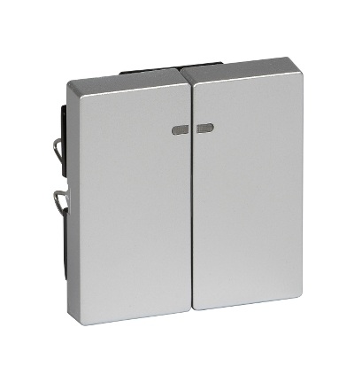 MTN3420-0460 Kryt spínače dělený s průzory, System M, alu, Schneider Electric