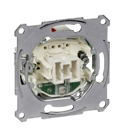 MTN3760-0000 Mechanismus tlačítkového ovládače pro hotelové karty s orientační kontrolkou ř.1/0 So, 10A, Schneider Electric