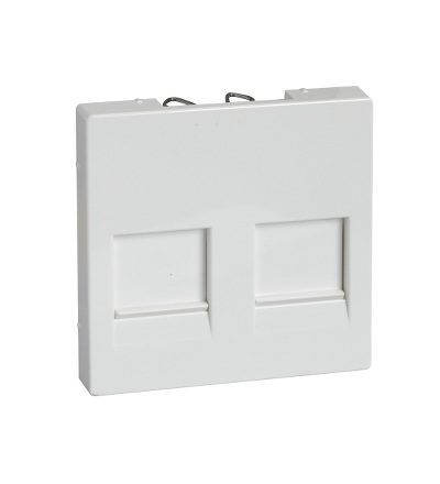 MTN4562-0319 Centrální deska pro 2x modulární konektor s clonkami, polar, System M, Schneider Electric