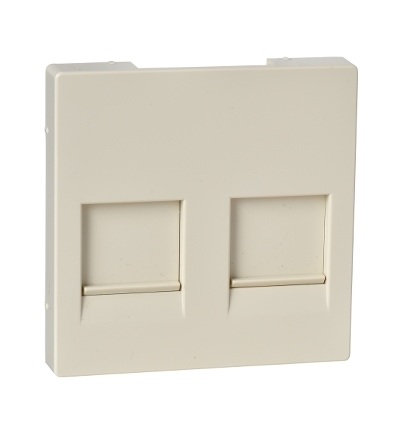 MTN4562-0344 Centrální deska pro 2x modulární konektor s clonkami, white cream, System M, Schneider Electric