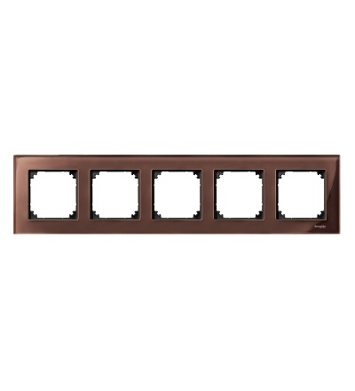 MTN4050-3215 Rámeček 5násobný M-Elegance Mahogany Brown, Schneider Electric