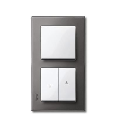 MTN432419 Kryt ovládače žaluzií, System M, polar, Schneider Electric