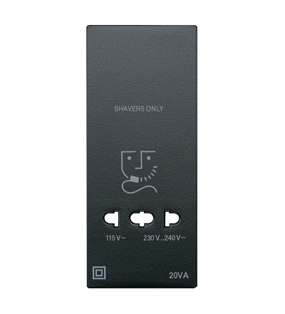 MTN213514 Kryt zásuvky pro holicí strojek, System M, antracit, Schneider Electric