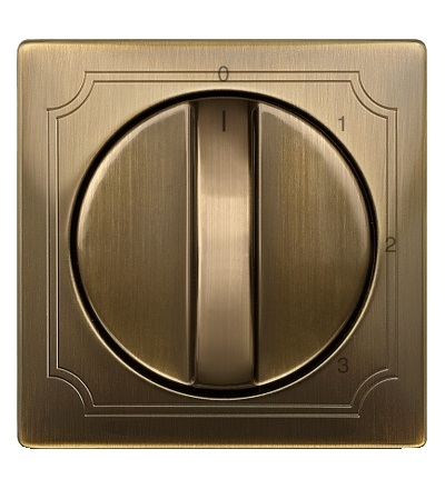 MTN316943 Centrální deska pro třípolohový otočný spínač, S-Design, antique brass, Schneider Electric