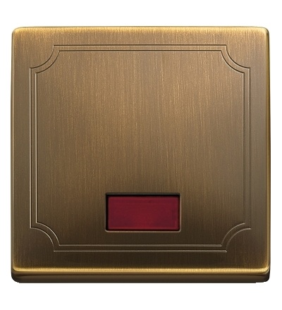MTN411843 Kryt spínače s otvorem pro popisek, S-Design, antique brass, Schneider Electric