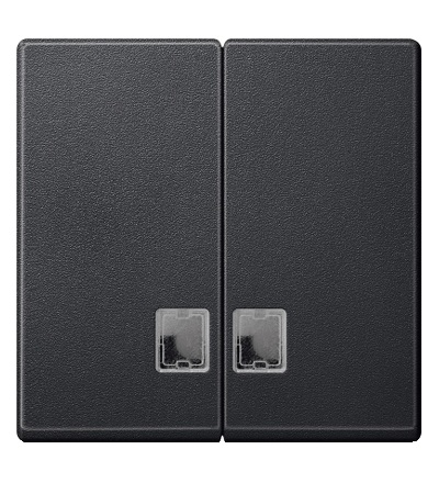 MTN437514 Kryt spínače dělený s otvory pro popisek, System M, antracit, Schneider Electric