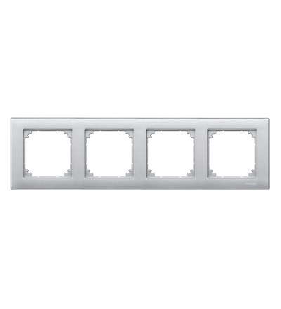 MTN486460 Rámeček M-Plan, čtyřnásobný, Aluminium, Schneider Electric