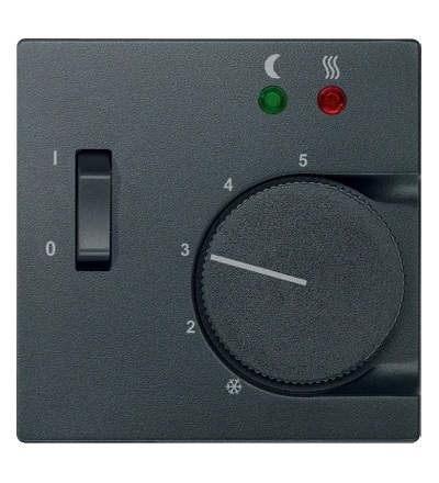 MTN535814 Centrální deska pro mechanismus podlahového termostatu se spínačem, System M, antracit, Schneider Electric