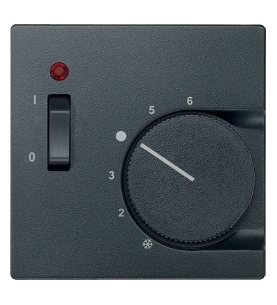 MTN536114 Centrální deska pro mechanismus ovládání teploty místnosti se spínačem, System M, antracit, Schneider Electric