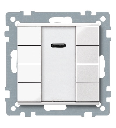 MTN617519 KNX tlač. panel 4-násobný plus + IČ přijímač, Polar, System M, Schneider Electric