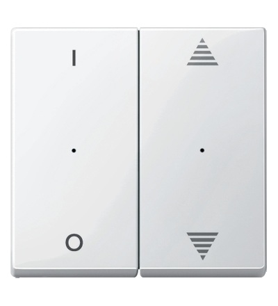 MTN619519 Kryty pro 2-násobný tlač. modul, 1/0+šipky, Polar, System M, Schneider Electric