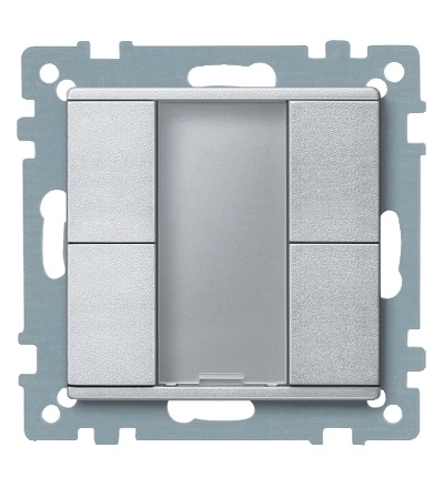 MTN627660 KNX tlač. panel 2-násobný plus, Aluminium, System M, Schneider Electric