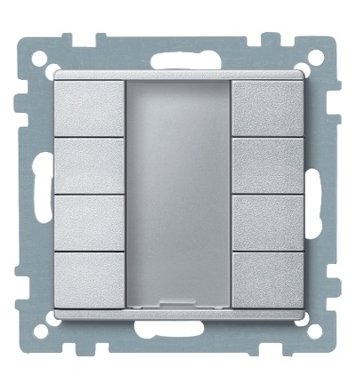MTN627860 KNX tlač. panel 4-násobný plus, Aluminium, System M, Schneider Electric
