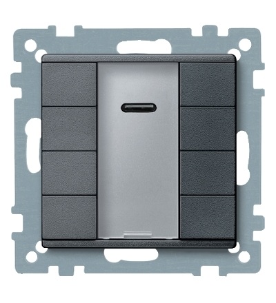 MTN627914 KNX tlač. panel 4-násobný plus + IČ přijímač, Antracit, System M, Schneider Electric