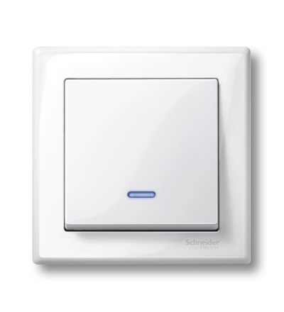 MTN436019 Kryt spínače s průzorem, System M, polar, Schneider Electric