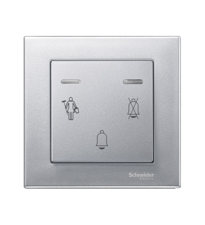 MTN587660 Kryt pro tlačítkový ovládač s potiskem a signalizací LED, System M, alu, Schneider Electric