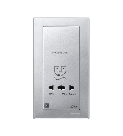 MTN213560 Kryt zásuvky pro holicí strojek, System M, alu, Schneider Electric