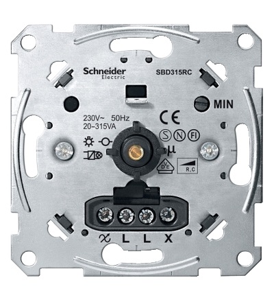 MTN5136-0000 Mechanismus otočného stmívače pro kapacitní zátěž (20-315 W), Schneider Electric