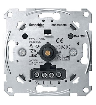 MTN5139-0000 Univerzální rotační stmívač 20-600W/VA, Schneider Electric