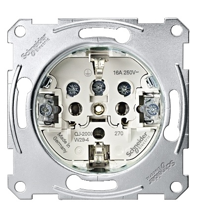 MTN2400-0000 Mechanismus zásuvky s bočním zemnícím kontaktem, šroubové svorky, Schneider Electric