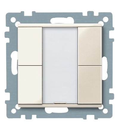 MTN617244 KNX tlač. panel 2-násobný plus, White, System M, Schneider Electric