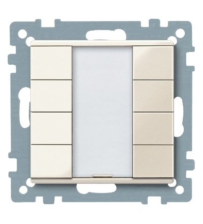 MTN617444 KNX tlač. panel 4-násobný plus, White, System M, Schneider Electric