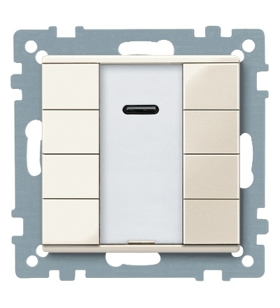 MTN617544 KNX tlač. panel 4-násobný plus + IČ přijímač, White, System M, Schneider Electric