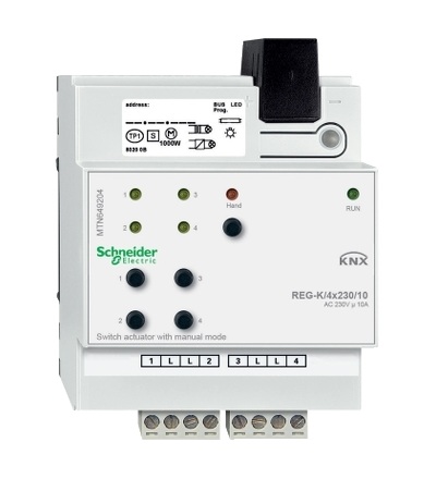MTN649204 KNX spínací akční člen REG-K/4x230/10+manuální režim, Schneider Electric