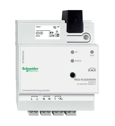 MTN649350 KNX univerzální stmívací akční člen REG-K/230/500 W, Schneider Electric