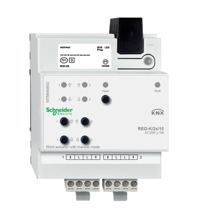 MTN649802 KNX žaluziový akční člen REG-K/2x/10+manuální režim, Schneider Electric