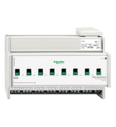 MTN647893 KNX spínací akční člen REG-K/8x230/16+manuální režim, Schneider Electric