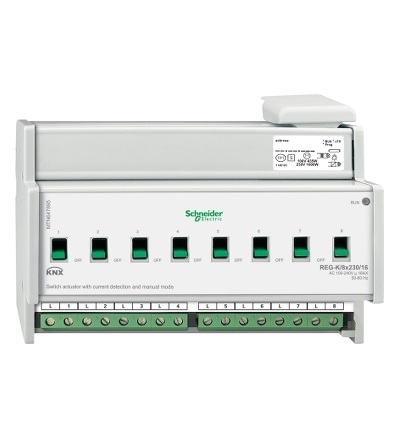 MTN647895 KNX spínací akční člen REG-K/8x230/16+manuální režim+detekce proudu, Schneider Electric