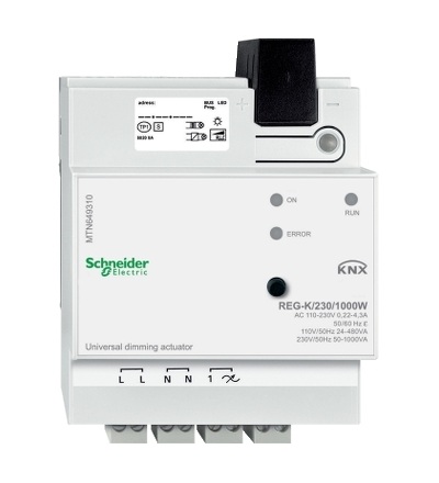 MTN649310 KNX univerzální stmívací akční člen REG-K/230/1000W, Schneider Electric